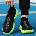 thumbnail image 2 of Unisex Knit Sock Running Shoes Breathable Slip-On Sneakers with Cushioned Thick Sole Lightweight Non-Slip Walking Gym Travel Casual Shoes for All-Day Comfort, 2 of 9