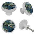 thumbnail image 4 of Crocodile Crystal Knobs with Screws - 4-Pack Round Fluorescent Drawer Pulls, Glow-in-the-Dark Cabinet Pulls, Suitable for Cabinets, Wardrobes, 4 of 6