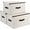 Butter Yellow,3pcs, variant on Pack of 3, Breathable Clothing Storage Bins with Lid, Rigid Storage Containers for Sweaters, Toys, Dolls,Blankets, Duvets, Coats, Jeans, Files in Bedroom, Office
