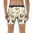 thumbnail image 4 of Salouo Funny Chicken Pattern Men's Boxer Briefs, Soft & Breathable Underwear Elastic Waistband Briefs for Men,1-Pack, 4 of 7