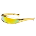 thumbnail image 3 of de visera Lentes de espejo de sol para Rave Marco dorado ++ Amarillo Zulema anteojos con visera, 3 of 8