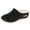 Black, variant on Women's House Slipper Mules Warm Fur Lined Wedge Heel Winter Indoor Outdoor Clogs