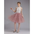 thumbnail image 4 of EllieWely 20+ Colors Women's Mid Length Tulle Tutu Skirt Dusty Pink Size 3XL Plus Size, 4 of 4