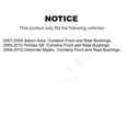thumbnail image 2 of TOR Front Suspension Control Arm Assembly and Tie Rod End Kit for Car Chevrolet Malibu Pontiac G6 Saturn Aura Contains Rear Bushings - Left Right Side (Driver Passenger) KTR-102896, 2 of 2