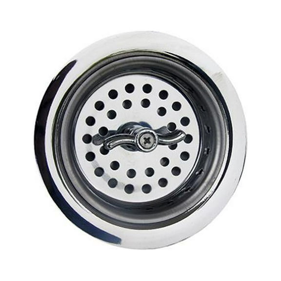 Larsen 03-1129 Kitchen Sink Basket Strainer, Chrome Plated, Stainless Steel, 3-1/2-In. - Quantity 6