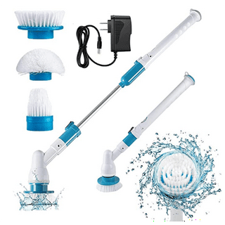 Tub Shower Scrubber for Cleaning with Long Handle, Wihxd Tub and Tile  Scrubber with Replaceable 2 Brush Sponge & 1 Microfiber Pad Scrub Brush  Cleaner