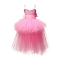 thumbnail image 2 of XBASW Toddler Baby Sequin Tulle Dresses Sleeveless Party Trailing Dress Kids Girls Birthday Princess Gown 1-8T, 2 of 9