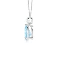 thumbnail image 2 of ANGARA Natural Pear Aquamarine Pendant with Bezel-Set Diamond in 14K White Gold for Women (Size-8x6mm) | March Birthstone, Birthday, Anniversary, Jewelry Gift for Women | Natural Aquamarine Necklace, 2 of 9