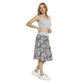 thumbnail image 4 of Women's Paint Surreal Birds on Flower Tops A-line Printed Skirt Casual Wear, 2XL, Cadet Blue Pale Pink, by Ambesonne, 4 of 6