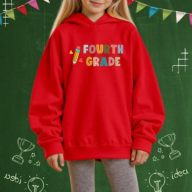 Chandail en Molleton à Manches Longues pour Fille, Chandails en Molleton à Capuche Imprimés, Col Rond, Chandail Mignon, Coupe Décontractée, Vêtements Chauds pour Automne Hiver, Taille Garçon 2-3 Ans