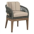 thumbnail image 2 of Orbit Outdoor Dining Chair in Eucalyptus Wood with Gray Rope and Taupe Cushions, 2 of 13