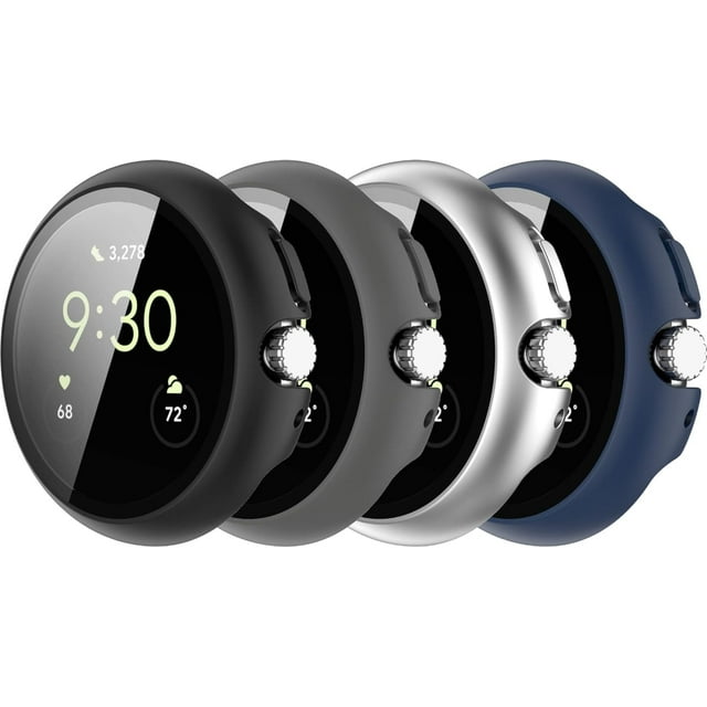 KOMI Protecteur d'Écran Compatible avec Pixel Watch 2/Google Pixel Watch Case, Étui Protecteur Rigide en PC Anti-Rayures avec Pare-Chocs, Étui de Protection Antichoc pour Google Pixel Watch Étui