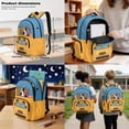 thumbnail image 3 of Kuiaobaty Cat School Bus Print Kids Backpack Set of 3 Large Capacity Backpack and Lunch Box Set with Cup Holder Roomy Sturdy Bookbag with Pencil Case with Zipper for School Hiking, 3 of 7