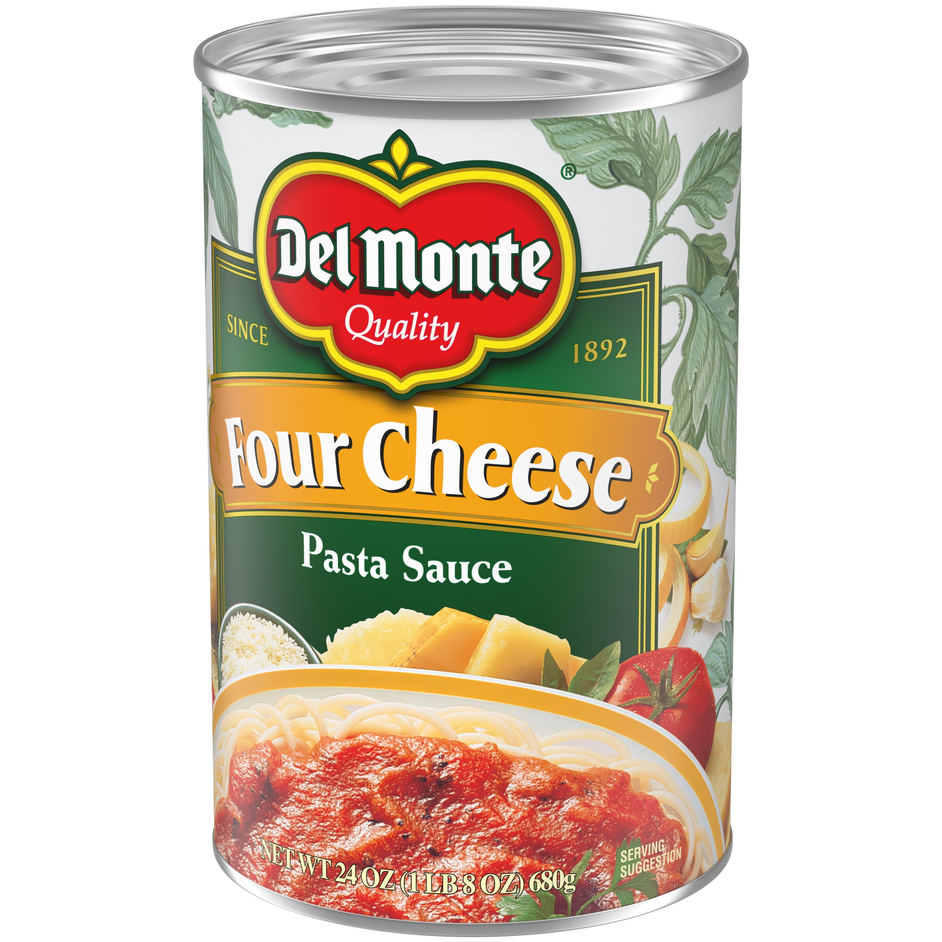 Del Monte, Four Cheese Pasta Sauce, 24 oz, Shelf Stable, Aluminum Can