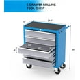 thumbnail image 3 of Ktaxon 5-Drawer Rolling Tool Chest, Tool Storage Cabinet with Lockable Wheels, Tool Organizer Box for Garage, Warehouse & Repair Shop, Blue, 3 of 6