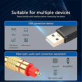 thumbnail image 3 of Adaptador de audio USB a óptico Cable convertidor de audio con conexión de puerto SPDIF de audio de fibra óptica, 3 of 5