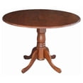 thumbnail image 1 of International Concepts T581-42DP 42'' Espresso Rond à Double Feuille en Forme de Feuille, 1 of 1