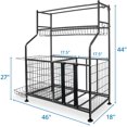 thumbnail image 2 of RaxGo Garage Sports Organizer, Ball Storage Rack, Equipment Storage System for Balls, Bats, Rackets, Helmets, Toy's & Other Sports Gear, Heavy-Duty Steel, Hanging Hooks & Adjustable Support Feet, 2 of 7