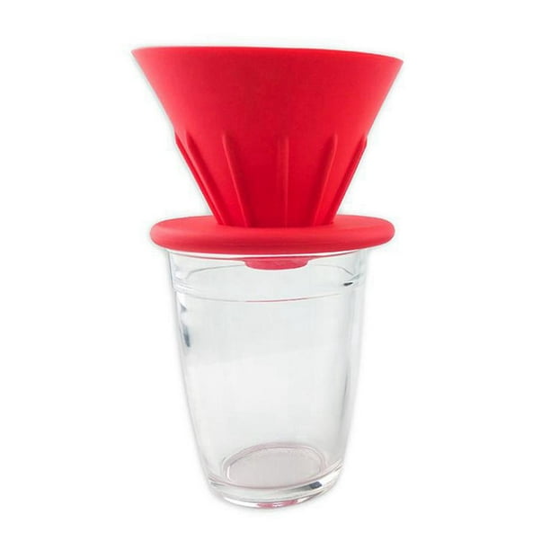 Cuentagotas de silicona DYNWAVEMX Plegable Reutilizable Portátil Rojo con Anillo