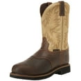 thumbnail image 1 of Justin Bottes de Travail à Embout d'Acier pour Hommes en Cuir Ciré Brun Boot Company, 1 of 7