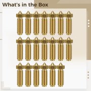 20 Pcs Nozzles, 0.4mm Brass 3D Printer Hotend, Smooth Inner Wall, M6 Thread, 0.8 x 0.2 in / 21 x 6 mm, High Compatibility Printer Parts for Kobra 3/Combo/S1