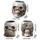 thumbnail image 3 of Fiudx Calavera de Esqueleto de Halloween, Artesanía de Resina Realista, Material Duradero, Tamaño Compacto, Decoración para El Hogar y El Jardín, Fiesta Temática de Terror, Diseño En Blanco y Negro,, 3 of 7