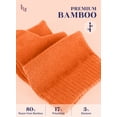 thumbnail image 4 of HUGH UGOLI Women Diabetic Ankle Socks, Super Soft & Thin Bamboo Socks, Wide & Loose, Non-Binding Top & Seamless Toe, 4 Pairs, Pumpkin Orange, Shoe Size: 10-12, 4 of 6