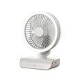thumbnail image 1 of Desk Air Circulator Fan Quiet Room Fan Remote Control Wall Mount Fan Hot Weather Must 2 Speed Lighting 5 Wind Speeds For Retro Desk Fan with Remote Oscillating Fan Stand Mini Fan with Clip Plug in, 1 of 8