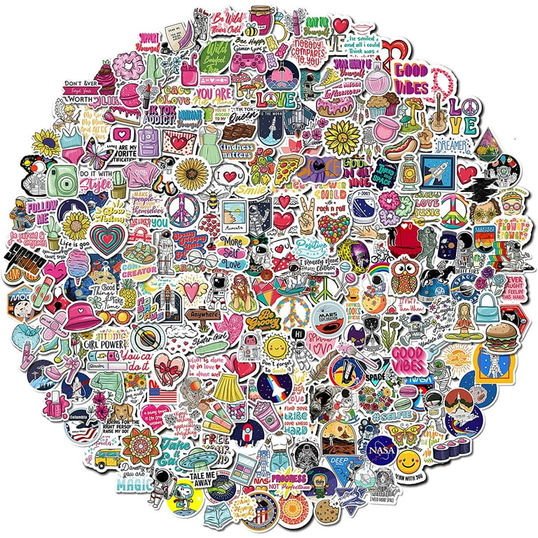  300 PCS Water Bottle Stickers for Kids Teens, Vinyl Vsco  Waterproof Cute Aesthetic Stickers, Hydroflask Laptop Phone Skateboard  Stickers for Teens Girls Kids, Sticker Packs : Toys & Games
