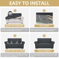 thumbnail image 3 of JIATER 1-Piece Armchair Sofa Cover Stretch Couch Cover Washable Sofa Slipcover Non-Slip Furniture Protector,Dark Gray, 3 of 8