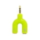 thumbnail image 5 of Methold adaptador de audio de 3,5 mm 2 en 1 conveniente interfaz de conector estéreo convertidor de sonido externo accesorios de micrófono verde 2piezas, 5 of 6