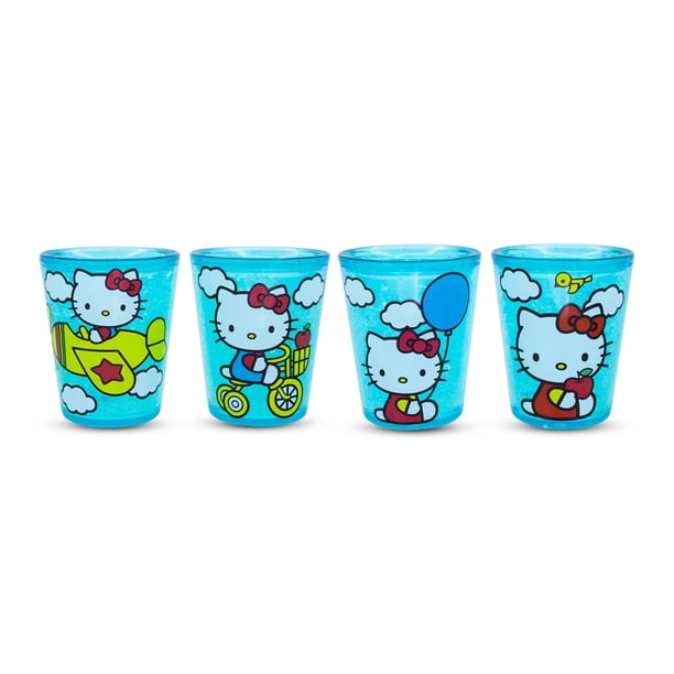 Minitazas Silver Buffalo Sanrio Hello Kitty de 60 ml, juego de 4