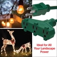 thumbnail image 6 of Clear Power 16/3 SJTW 35 ft 3-Outlet Lawn & Garden Outdoor Extension Cord, Ideal for Yard & Landscape Lighting, Green, CP10194, 6 of 9