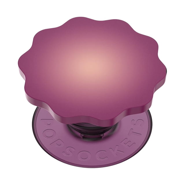 Empuñadura de teléfono PopSockets moldeada con forma de flor y vino translúcida
