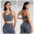 thumbnail image 5 of Women Bras Sports Fitness Bra Yoga Running Bra Dry Wicking Bra Wireless Bra Gray L, 5 of 5