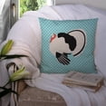 thumbnail image 3 of Royal Palm Turkey Blue Check Fabric Decorative Pillow, 3 of 4
