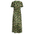 thumbnail image 5 of Robe Léopard Verte et Dorée Imprimé Fourrure Animale Style de Rue Boho Plage Longues Robes Femmes Robe Maxi Vintage Grande Taille, 5 of 5
