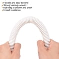thumbnail image 3 of Split Wire Loom Tubing PE Corrugated Pipe Conduit 8M/26ft Length 14.3x18.5mm White for Wire Cable, 3 of 5