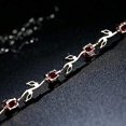 thumbnail image 4 of Preciosa pulsera de 18 cm con circonitas cúbicas AAA chapada en oro blanco para madres, niñas y novias., 4 of 5