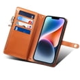 thumbnail image 5 of Dteck Case For iPhone 14 Pro Max,Shockproof Retro Wallet Shoulder Strap Card Slot Stand Full Cover Phone Protector,Brown, 5 of 9