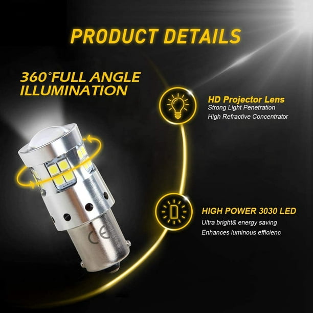 1156 Ampoule LED Blanc BA15S 7506 1003 1141 P21W Ampoules LED avec