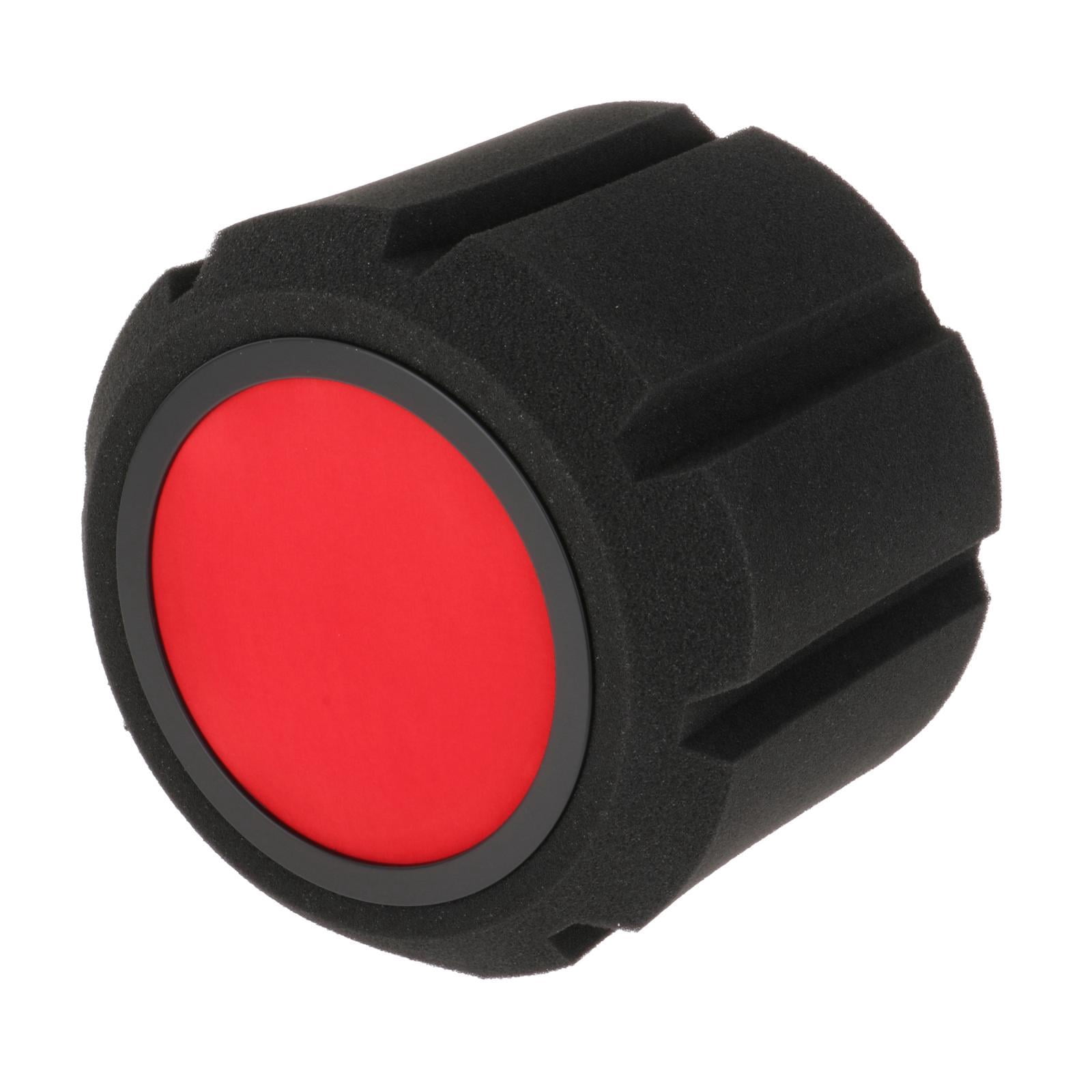 Sound Absorbing Microphone Screen Acoustic Sponge Portable Acoustic Filter Foam Cover Microphone for Outdoor Red