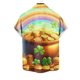 thumbnail image 4 of Blusa y camisa de manga corta con cuello vuelto para hombre, blusa informal de moda con cuello vuelto, blusa estampada de manga corta con botones, blusa de poliéster para hombre, 4 of 4