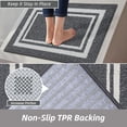 thumbnail image 4 of JAATOP Non-Slip Kitchen Mats, Absorbent Floor Mat Set of 2, Washable Floor Mat for Kitchen, 24"x 36"+ 24"x 60", Gray, 4 of 8