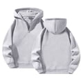 thumbnail image 6 of Quarter Zip Pullover Men Hoodies Regular Fit 1/4 Zip Loungewear Mens Sweatshirts Hoodies Long Sleeve Drawstring Hood Kangaroo Pocket Gray M, 6 of 6