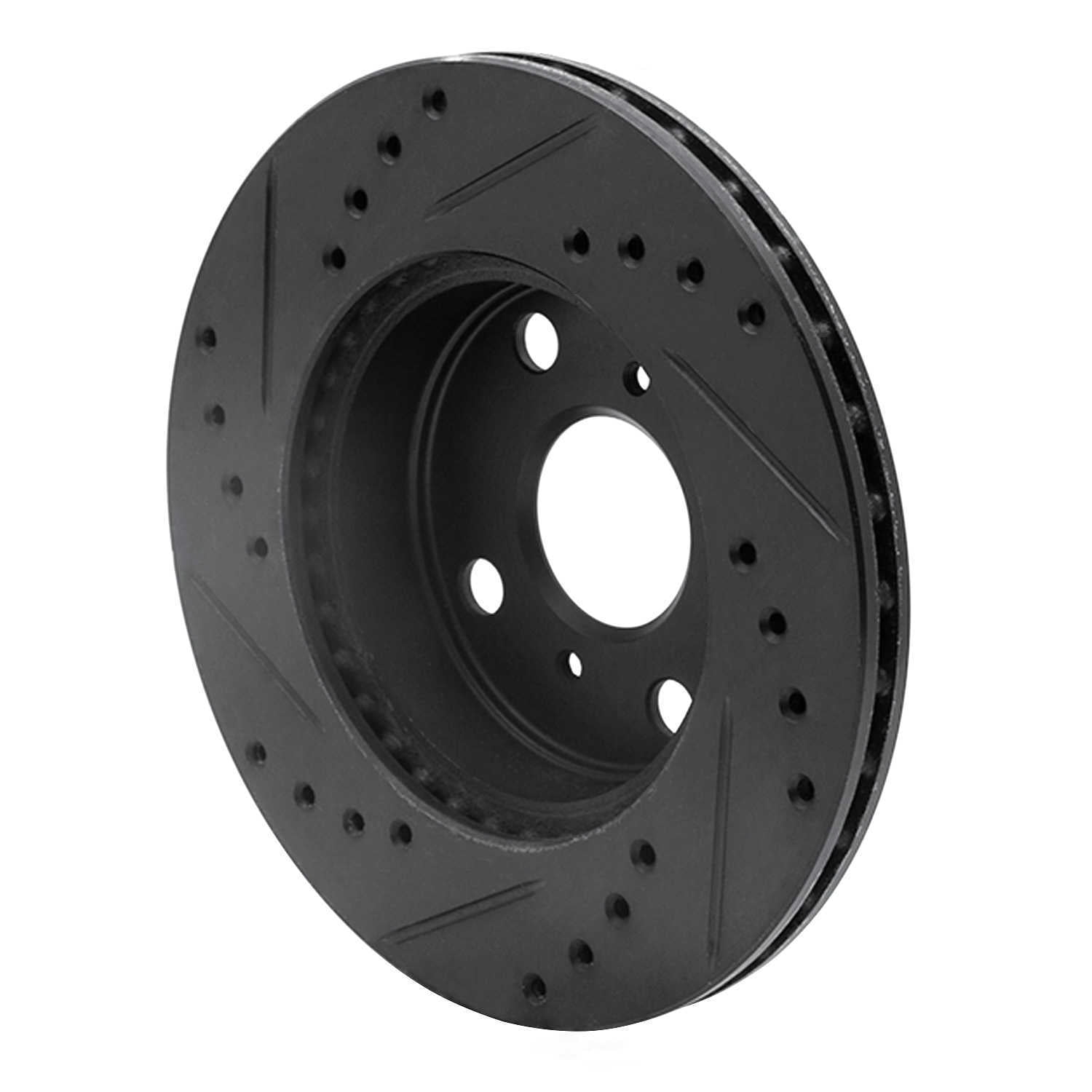 Dynamic Friction Company 633-76021R DFC Brake Rotor - Drilled And Slotted - Black