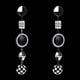 thumbnail image 2 of Pendientes colgantes chapados en aleación para mujer, joyería exótica, accesorio para niña (negro), 2 of 4