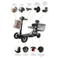 thumbnail image 6 of Electric Motorized Compact Medical Scooter, 265 lb Weight Capacity - Silver, 6 of 7