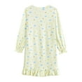 thumbnail image 6 of FEDPOP Girl Nightgowns Dresses Long Sleeve Sleep Dress Sleepwear Yellow Clothes for Kids Size 6T, 6 of 7