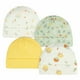 thumbnail image 1 of Gerber Essentials gorros bebé algodón orgánico pack 4 suave y cómodo, 1 of 5